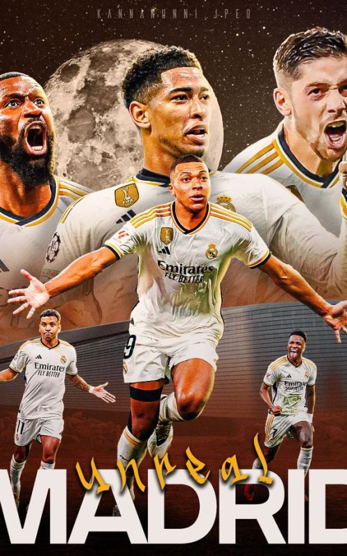 mbappe in real Madrid poster